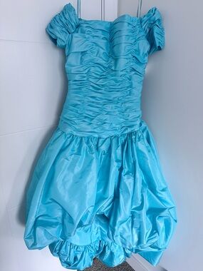 Victor Costa for Holt Renfrew Ruched Bubble Hem Party Dress Rare Designer Piece